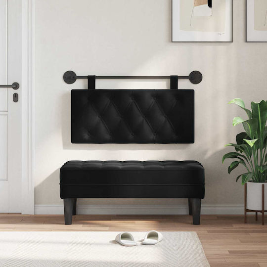 vidaXL Fabric Bed Headboard Pillow Black 90x55cm