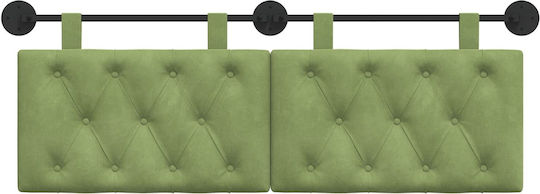 vidaXL Fabric Bed Headboard Pillow Green 150x55cm