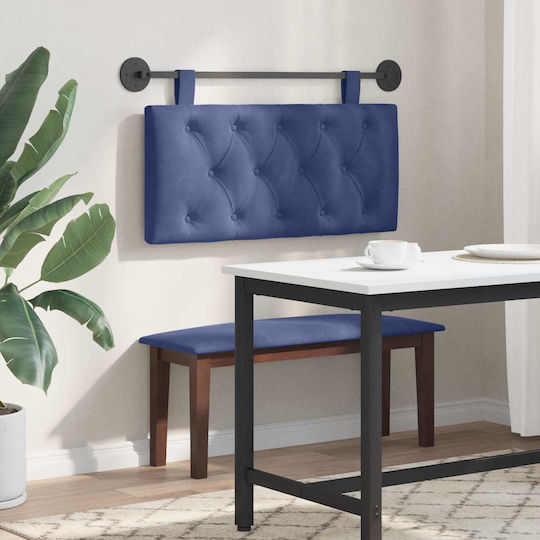 vidaXL Fabric Bed Headboard Cushion Blue 90x55cm