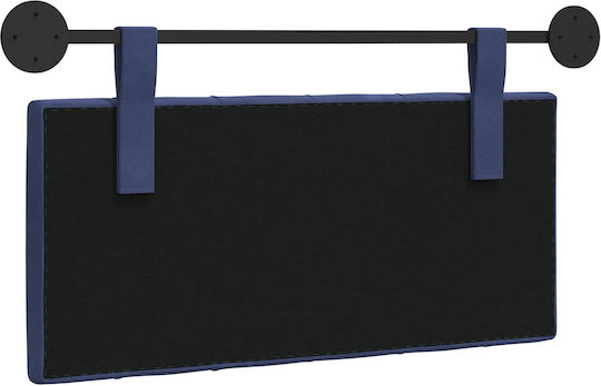 vidaXL Fabric Bed Headboard Cushion Blue 90x55cm