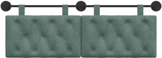vidaXL Fabric Bed Headboard Pillow Green 150x55cm