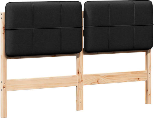 vidaXL Кафяво Дървено Табла За Легло 140.5x84.5см