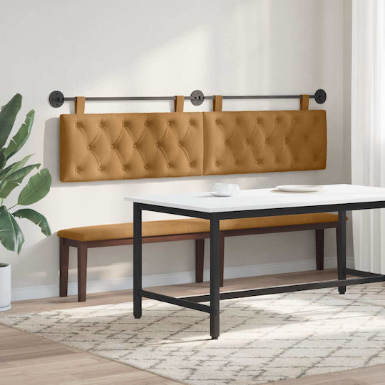 vidaXL Fabric Bed Headboard Cushion Brown 210x55cm