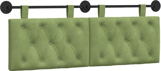 vidaXL Fabric Bed Headboard Cushion Green 130x55cm