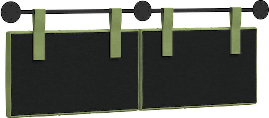 vidaXL Fabric Bed Headboard Cushion Green 130x55cm