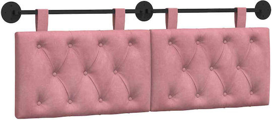 vidaXL Fabric Pink Bed Headboard Cushion 130x55cm