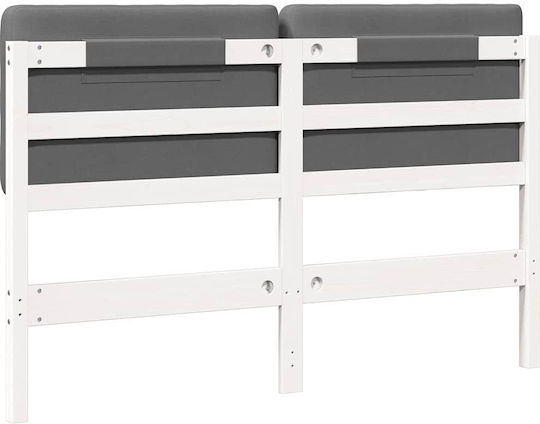 vidaXL Tăblie De Pat Din Lemn Albă 140.5x84.5cm