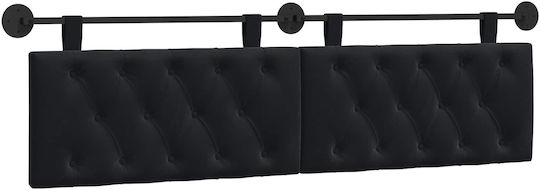 vidaXL Fabric Bed Headboard Cushion Black 170x55cm