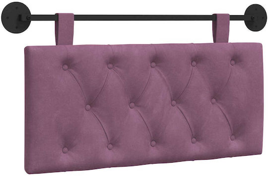 vidaXL Stoff-Kopfstütze Für Bett Lila 100x55cm
