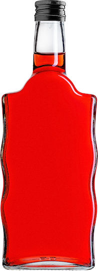 Glass 500ml Liqueur Bottle Black Cap 1 Pc
