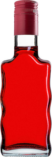 Kadax Glas Wein-/Getränkeflasche 200ml Likör Flasche Mit Langer Roter Kappe 1 Stück