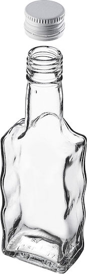Sticlă Lichior din Sticlă 200ml Capac Alb 1 Bucată
