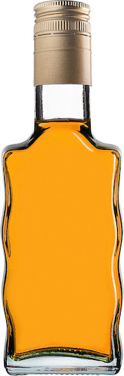 Glass Bottle Liqueur 200ml Long Golden Cap 10 Pcs