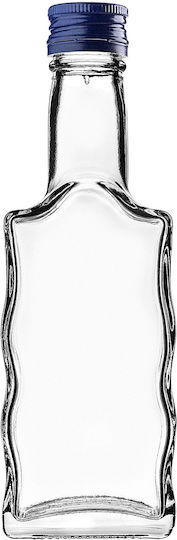 Kadax Glas Wein-/Getränkeflaschen 200ml Marineblauer Deckel 10 Stück