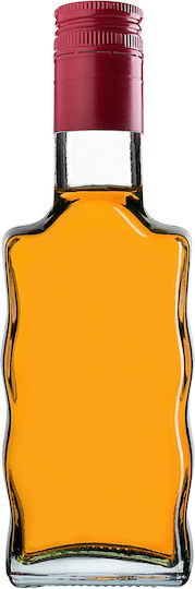 Glass Liqueur Bottle 200ml Long Red Cap 5 Pcs