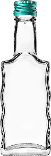 Sticlă Din Sticlă Pentru Lichior 200ml Capac Verde 5 Bucăți