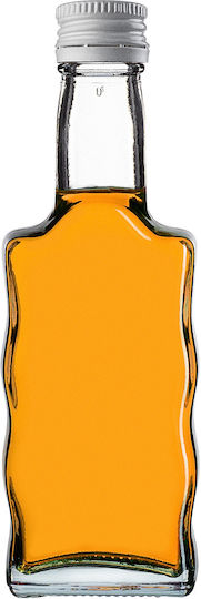 Kadax Glas Wein-/Getränkeflaschen 200ml Weißer Deckel 10 Stück