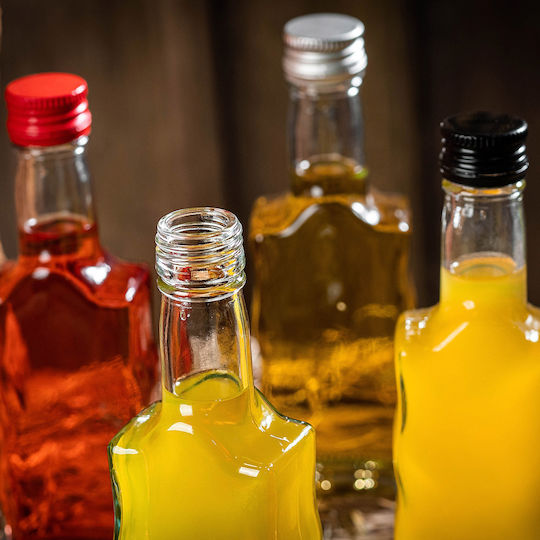 Kadax Glas Likörflasche 200ml Goldene Kappe 1 Stück