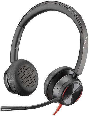 Poly Blackwire 8225 On Ear Multimedia Headphone with Microphone USB-A / USB-C