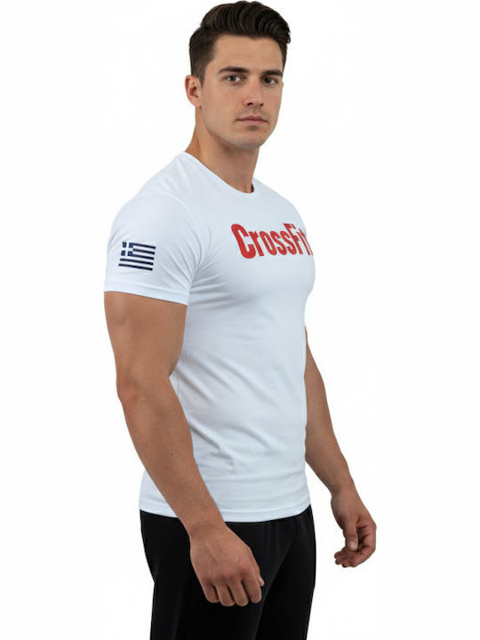 Αθλητικό T-shirt Λευκό, Κόκκινο