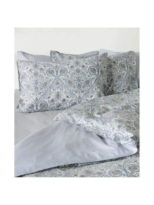 Kentia Cotton Satin Duvet Cover Set 220x240cm Double with 2 Pillowcases Aniz Stylish Aniz