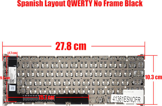 Teclado Español Para Portátil Spanish Laptop Keyboard Acer Aspire 5 A514-56 A314-36p Sp314-55n Qv03p_a10bwl Nki131709t Aezp3800110 Nsk-ra0abq 0v Pk133s13a05 Es Nο Frame Black Κωδ.41361esnofr