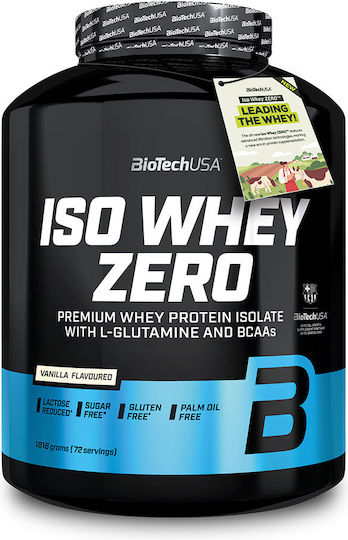 Biotech Usa Iso Whey Zero 1816g Cookies & Cream & Katerelos Fitness Shaker 600ml Black Custom Bundle