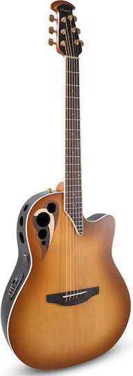 Ovation Acoustic Guitar Celebrity Elite Burst Spruce Gold