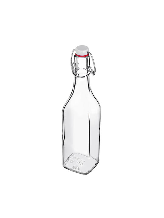 Kadax Glas Wasserflasche mit Clip Transparent 500ml 5 Stücke