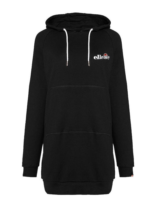 Mini Athletic Dress Long Sleeve with Hood Black