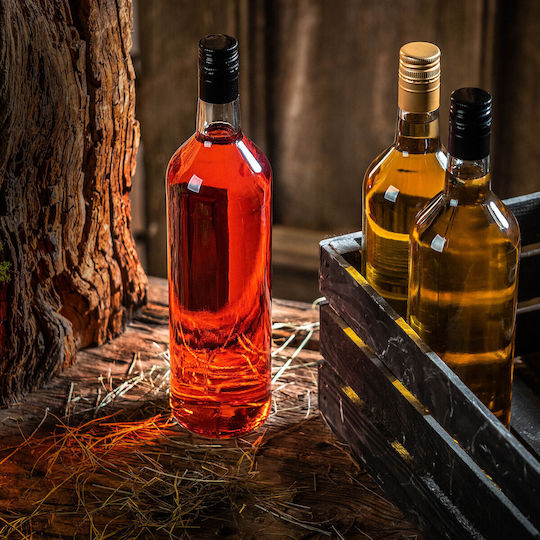 Glass Bottle 1000ml Long Golden Cap 1 Pc