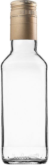 Glass Bottle 200ml Long Golden Cap 10 Pcs