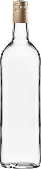 Glass Bottle 1000ml Long Golden Cap 1 Pc