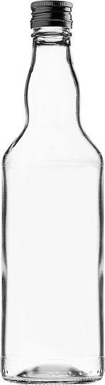 Glass Bottle 500ml Black Cap 10 Pcs
