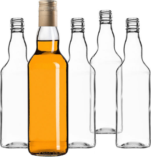 Glass Bottle 500ml Long Golden Cap 1 Pc
