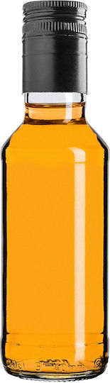 Glass Bottle 200ml Long Black Cap 1 Pc