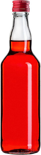 Glass Bottle 500ml Red Cap 1 Pc