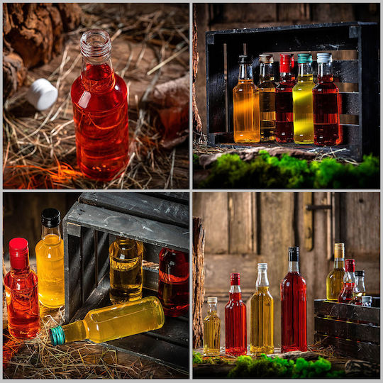 Glassflasche 200ml Goldener Verschluss 1 Stück