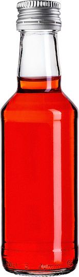 Glassflasche 200ml Silberne Kappe 1 Stück