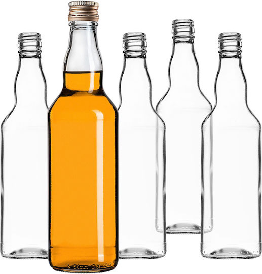 Glass Bottle 500ml Golden Cap 10 Pcs
