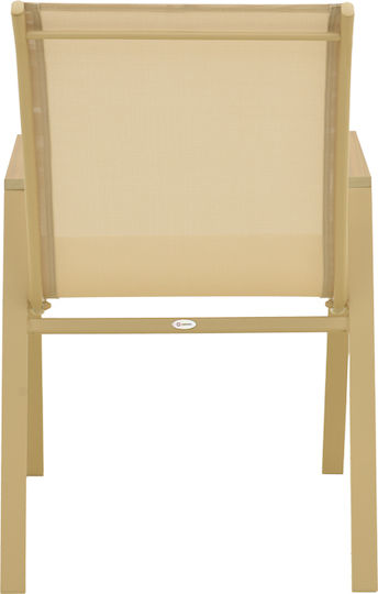 Scaun De Exterior Din Aluminiu Azelie Cappuccino 56x75x88 Cm