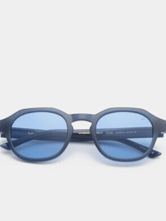 A.Kjaerbede Zan Unisex Sunglasses with Blue Frame and Blue Lens KL2318-013