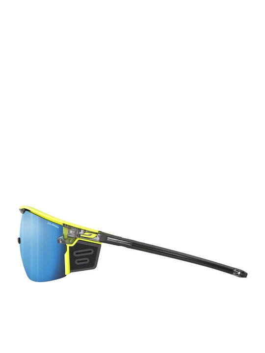 Julbo Ultimate Cover Unisex Sunglasses with Black Frame with Polarized Mirror Lens