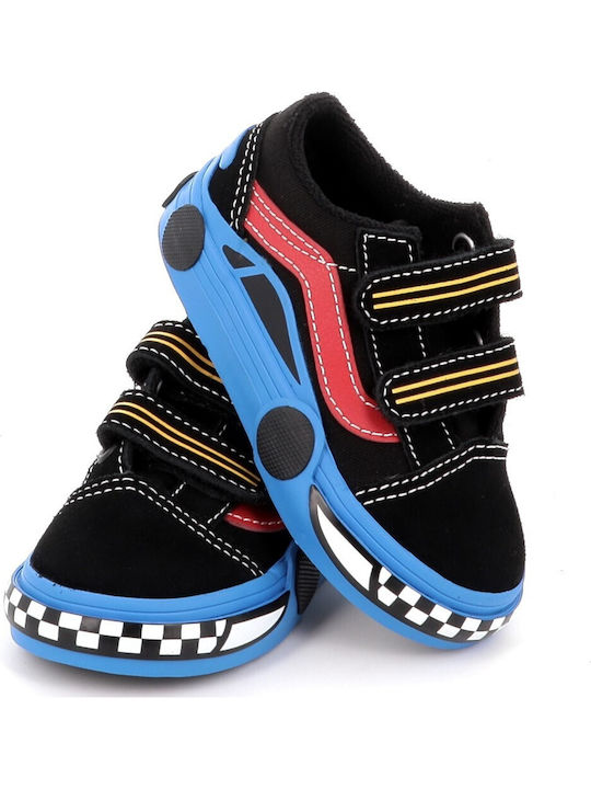 Old Skool V Παιδικά Sneakers με Σκρατς Μαύρα
