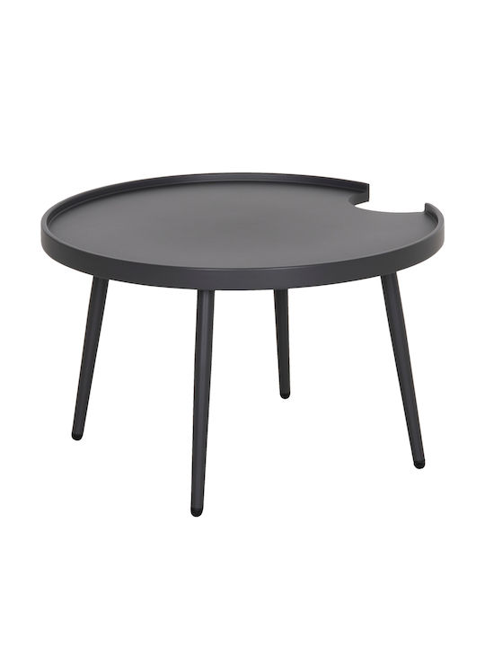 Garten- und Terrassentisch für kleine Außenräume Aluminium Teroc Grau 70x70x44cm