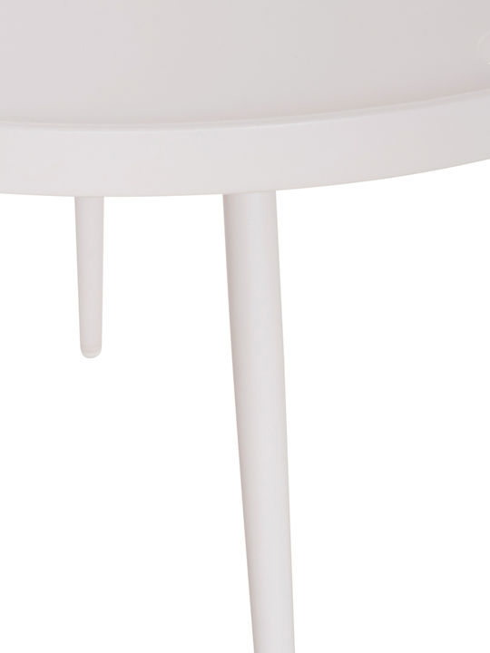 Sitting Room Table for Small Outdoor Spaces Aluminum Teroc White 70x70x44cm