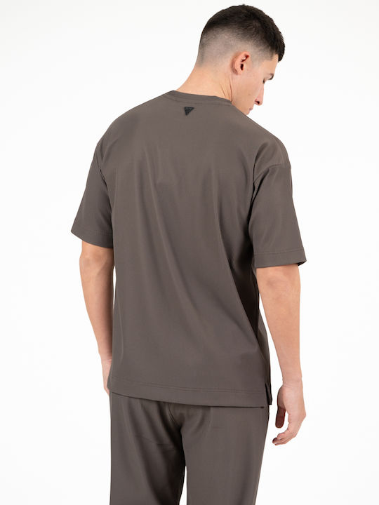 Herrenblusen Kurzarm T-Shirts Braun