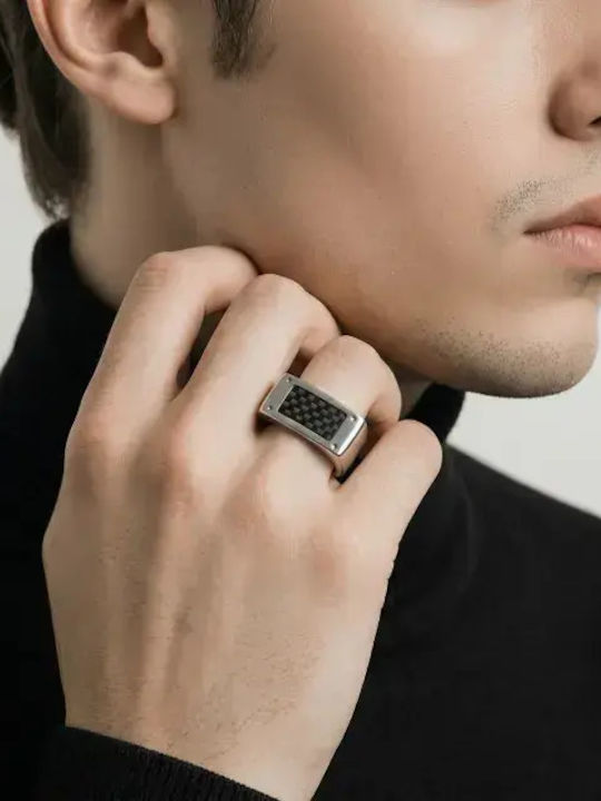 Visetti Herren Stahlring