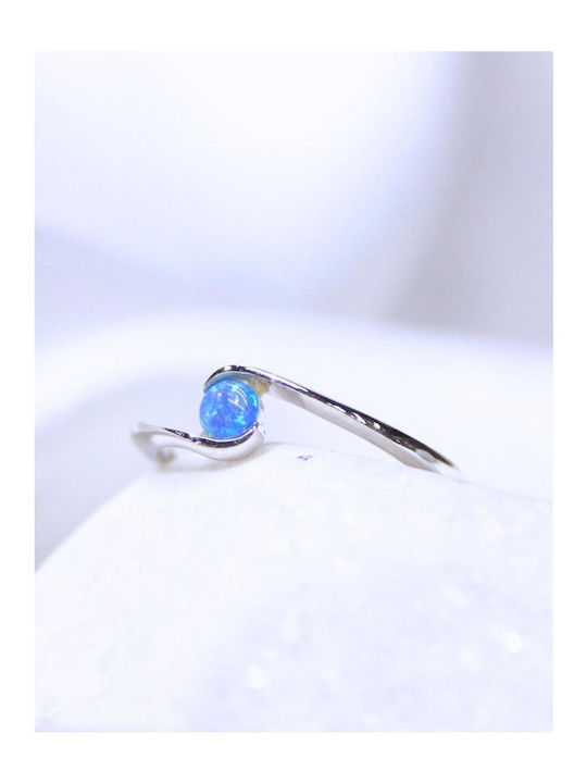 Women's Ring with Stones from Silver