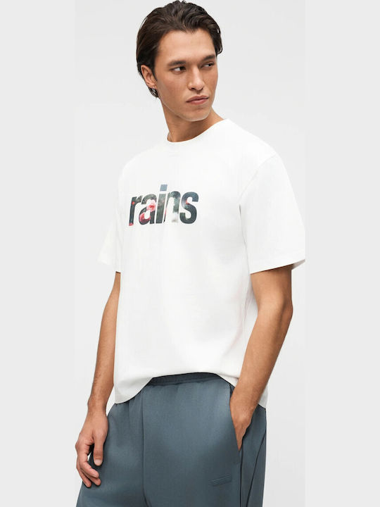 Rains T-shirt Λευκο
